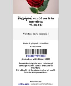 Världens bästa mamma ros